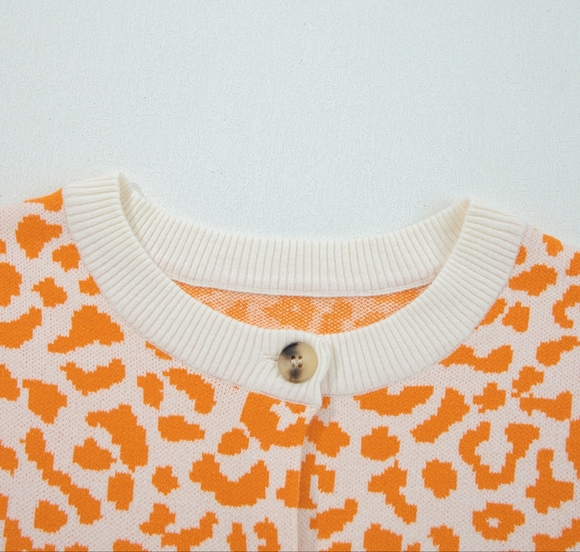 Wild & Cozy Chunky Knit Cardi - Sherbet - Picture 9 of 10